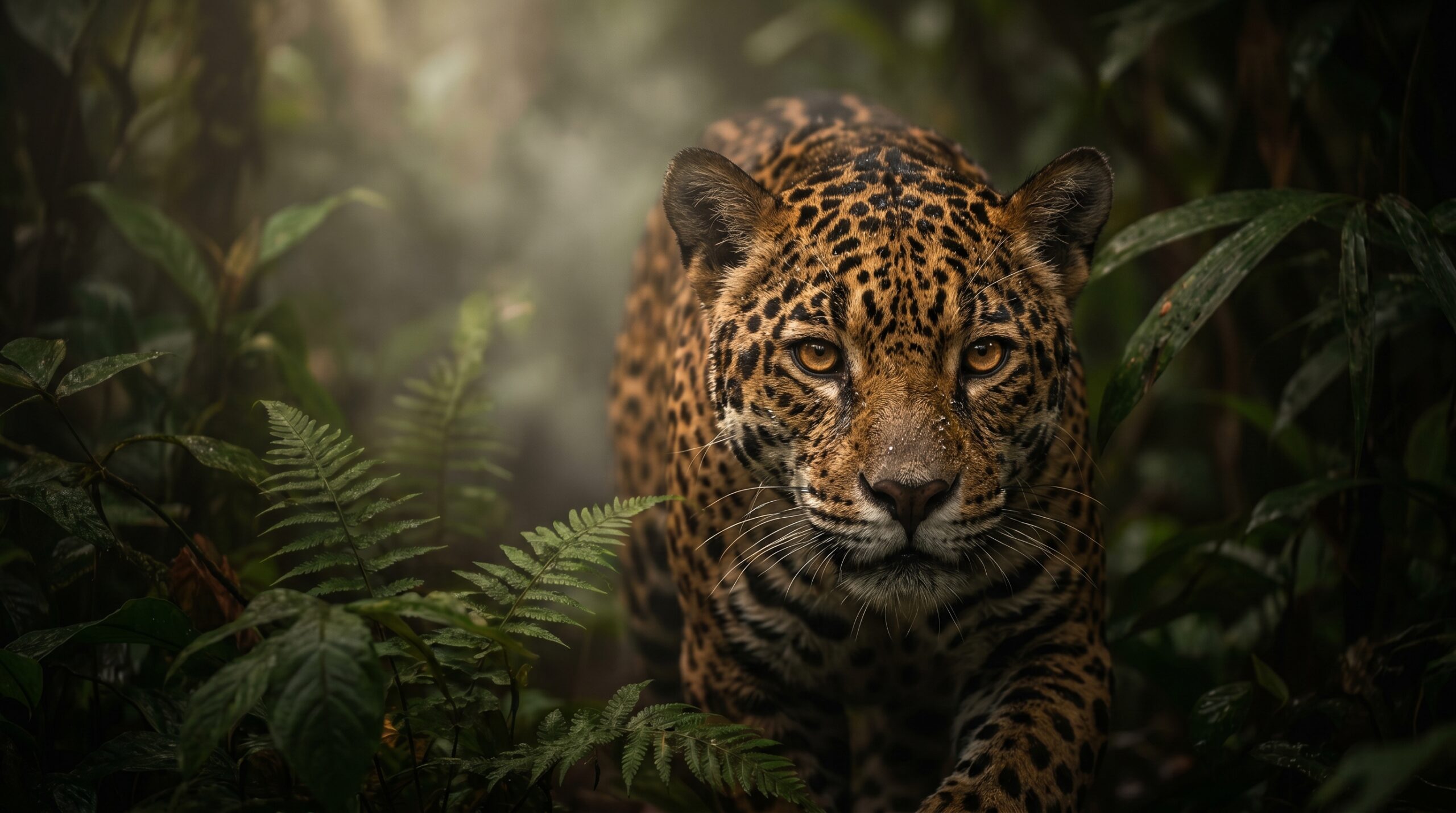 Amazon Leopard Eyes At Dusk