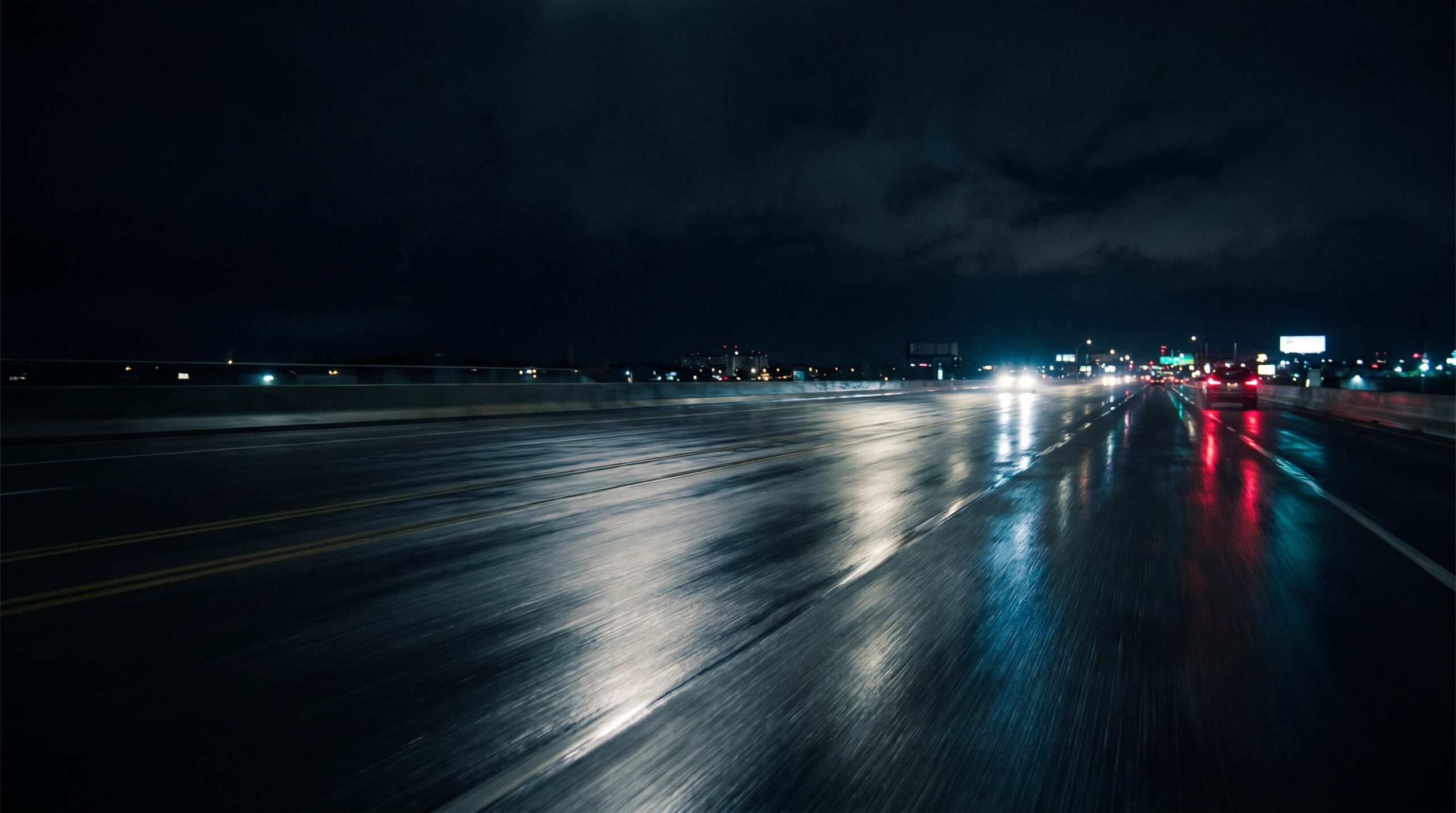 Neon Highway Night Drive
